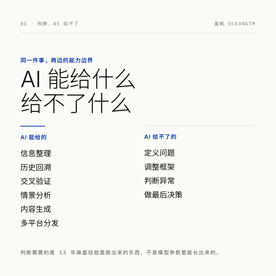 AI 能给什么，给不了什么